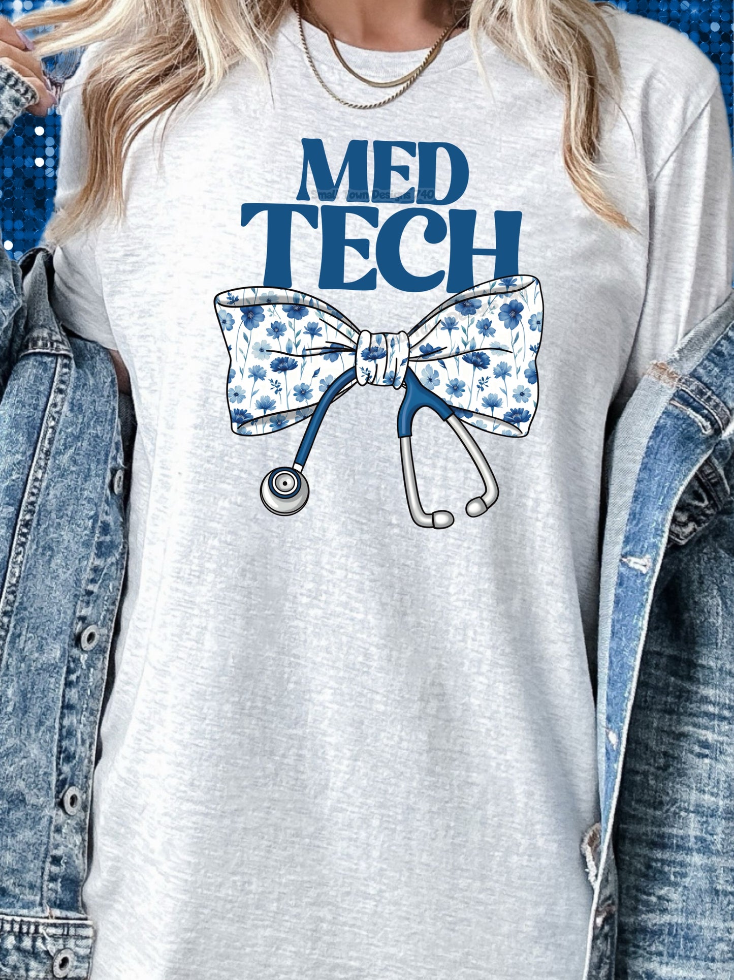 Med Tech Blue Bow Design