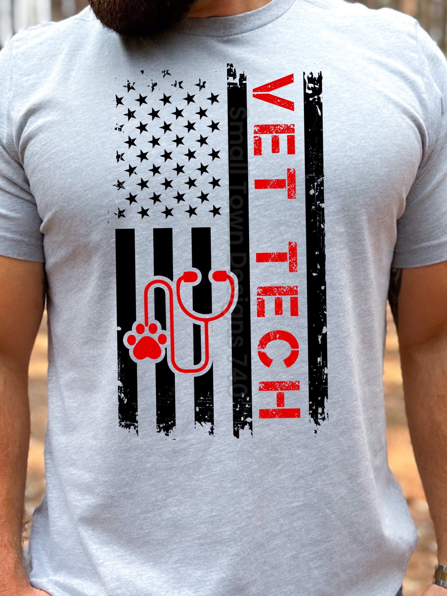 Vet Tech American Flag Design