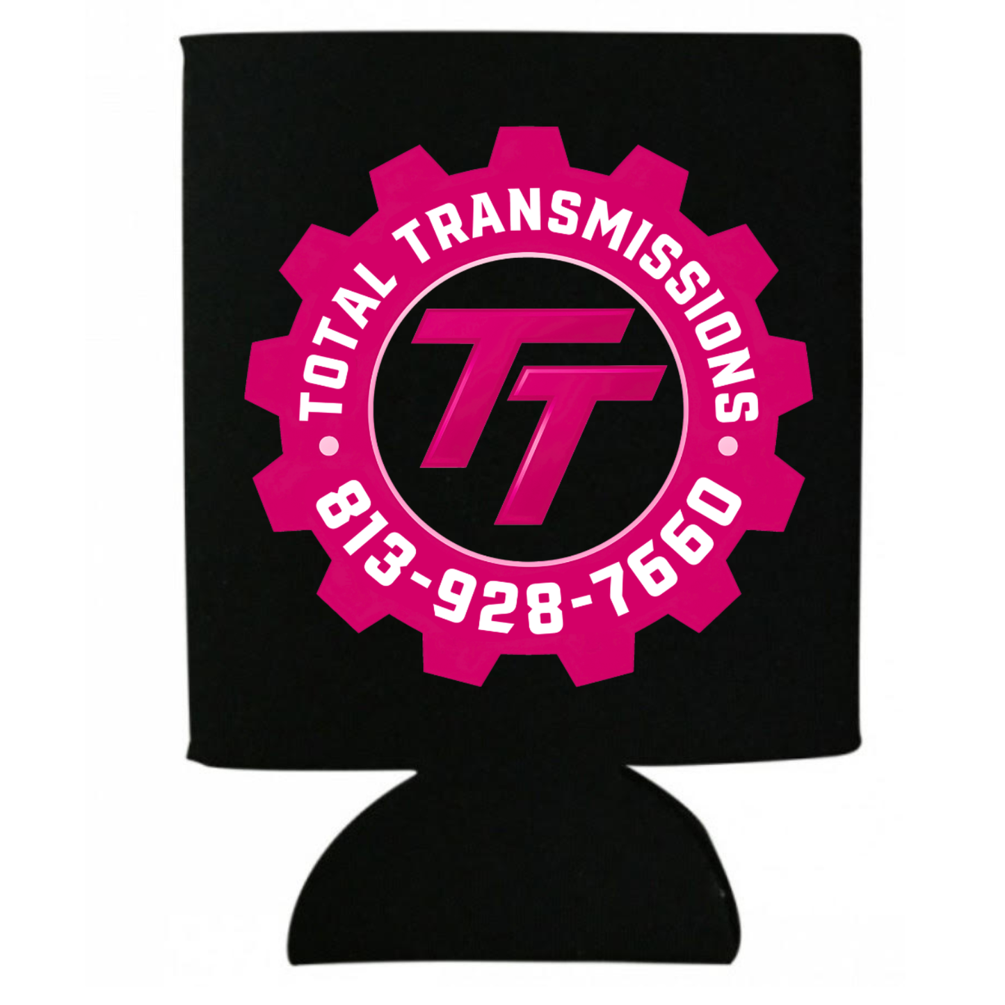 Total Transmissions Pink Logo Koozie