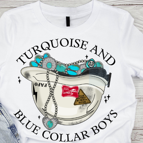 Turquoise and Blue Collar Boys Design 2