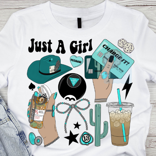 Turquoise Just A Girl Design