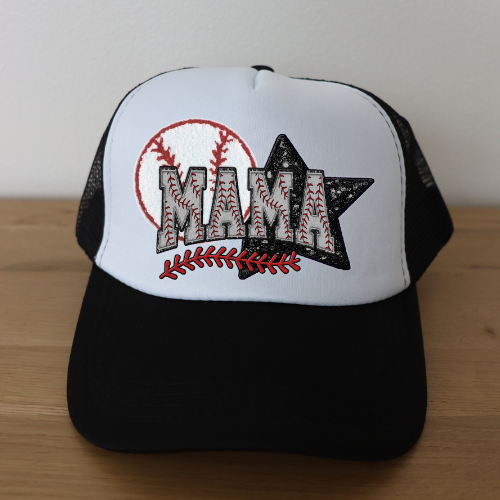 Baseball Mama Trucker Hat