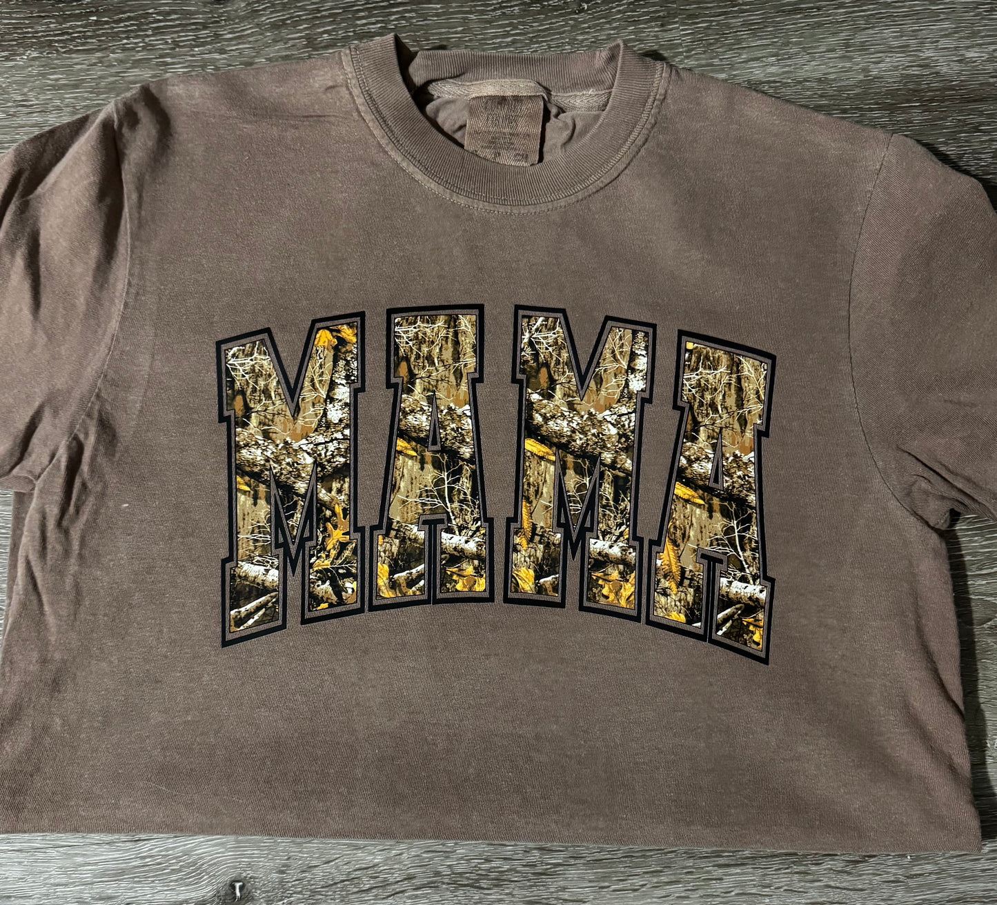 Mama Camo Espresso Comfort Color Tee