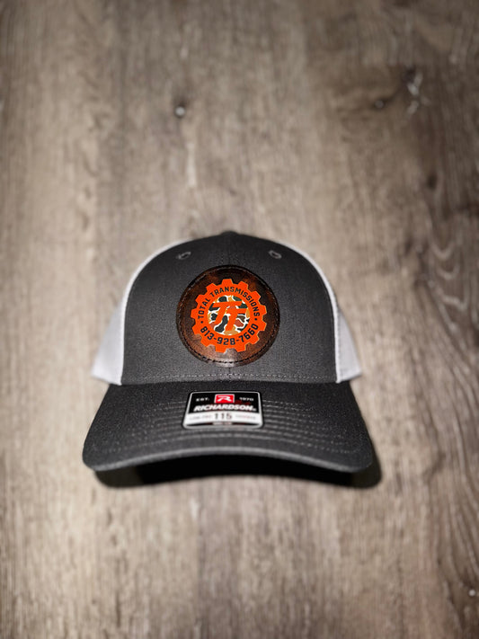 Total Transmission Full Color Leather Patch Orange & Camo