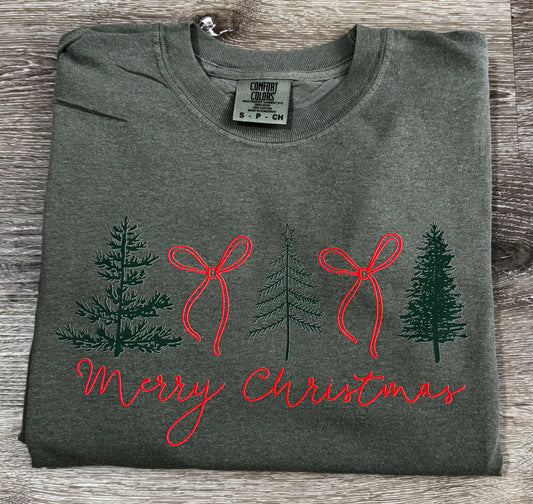 Merry Christmas Moss Comfort Colors Tee
