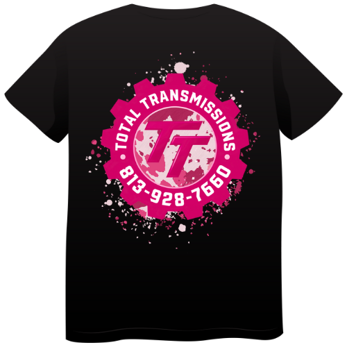 Total Transmissions Pink & Camo Logo T Shirt CHILDRENS